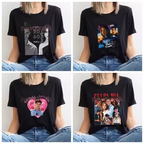 My Fault Movie Vintage Graphic T-Shirts Culpa Mia Gabriel Guevara Women's Men's Cotton T-Shirt Noah 