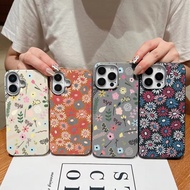 INS Flowers Leaf Daisy PU Leather Case for Samsung Galaxy S25 Ultra S25 Plus M17 F17 M07 F07 F56 F16