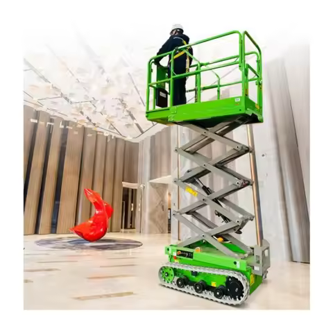 6m 8m 250KG Crawler Scissor Lift Electric Self Propelled Tracked Scissor Lift for Sale