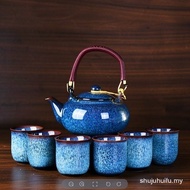 Popular tea set suit new style [48 hours delivery] Ceramic Tea Set 7-piece set with handle pot for w