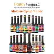 HAPPYPOPPER Maloise Syrup 1 Liter Fruity Flavor Series Soda Drinks Non-Alcoholic Cocktails 糖浆苏打气泡水 M