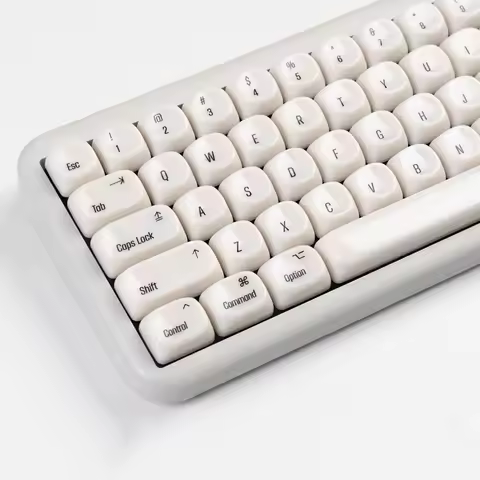 136 Keys MAC Style Jade Ceramic Feel MOA Profile PC Material Top Print Keycaps for 61/68/87/98/104/1