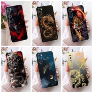 For OnePlus Nord Casing AC2001 AC2003 Cool Tiger Wolf Dragon Soft Black Silicone TPU Cover For OnePl