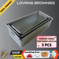 3 PCS Loyang Box Brownies Loyang Oven Sponge Bronis Loyang Cake Layered Sponge Cake