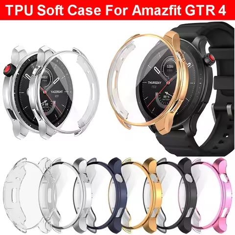 Watch Case For Amazfit GTR 4 Screen Protector Soft TPU Protective Cover Bumper For Huami Amazfit GTR