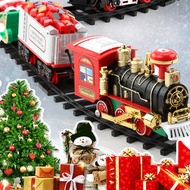 Christmas Train Toy Train Set with Lights and Sound Round Railway Tracks for Under/Around The Christmas Tree Christmas Decoration gift