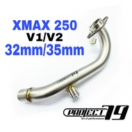 Project79 Manifold Yamaha XMAX250 V1 V2 32mm 35mm Universal Stainless Steel Link Pipe XMAX 250 Acces