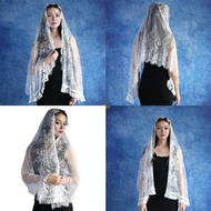 flgo Latin Mass Headscarf Veil for Women Catholic Church Mantilla Veil Head Covering