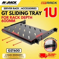 SLIDING TRAY GST600 DEPTH 400MM 1U – EXTRA SHELF SHELF SERVER SHELF – ACCESSORIES SERVER RACK GT RAC