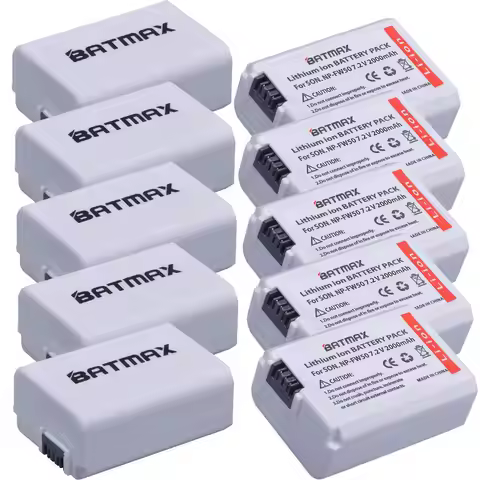 Batmax 2000mAh NP-FW50 Bateria NPFW50 Battery for Sony a6500 a6400 a6300 a6000 a5000 NEX-3 a7R a7R I