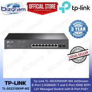 Tp-Link TL-SG3210XHP-M2 JetStream 8-Port 2.5GBASE-T and 2-Port 10GE SFP+ L2+ Managed Switch with 8-Port PoE+
