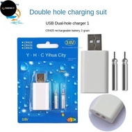 TD USB Charger, Night Fishing Accessories CR425 CR322 Fishing Float Battery, Hot 1/2 Holes Electric 