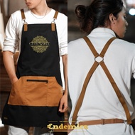 Chef apron, chef apron, Barista apron, barberman apron, full cotton cooking apron, cross strap, coff