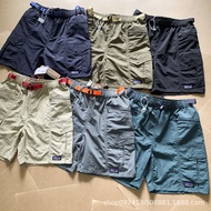 HOOS Patagonia Outdoor Multi-Pocket Overalls Nylon Shorts Summer Couple Style Loose Five-point Pants