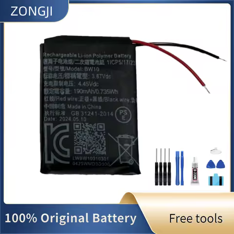 ZONGJI New Compatible Battery For Mi Band 8 M2239B1 M2240B1 190mAh BW10 Batteries +Free Tools