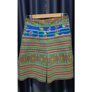 Hmong Fabric Shorts Hand-Embroidered Pattern
