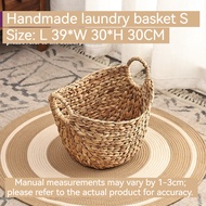 Vietnamese water hyacinth handwoven laundry basket natural rattan storage basket Nordic style natura