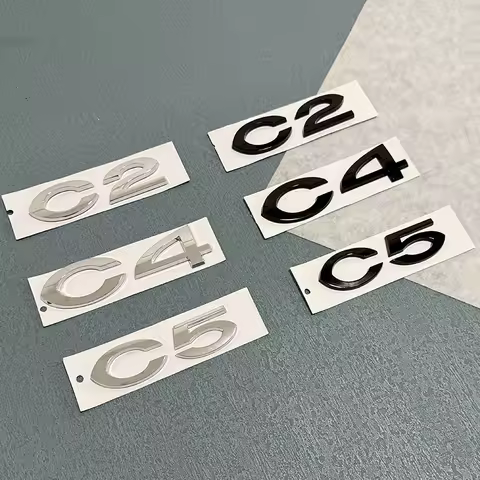 For Picasso C4 C5 C2 Tailgate Words Emblem Badge Sticker Rear Trunk 3D Letter Logo C4L Emblem Car Re