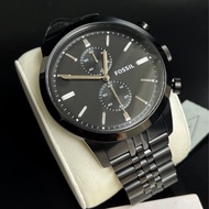 CLEARANCE SALE! Fossil Watch FS4787 Chrono Black Dial Stainless Watch For Men NO BOX