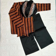 Setelan Baju Jawa Anak Laki - Baju Surjan Lurik Anak Laki laki - Setelan Baju Anak