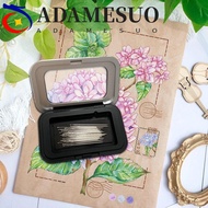 ADAMESUO Magnetic Pin Box, Rectangle Sewing Supplies Needle Cushion, Storage Case Pin Holder Magnet 