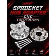 SPROCKET HUB ADAPTER ALLOY KINGDRAG YAMAHA LC135 V1 - V8 LC 135 V8 CUSTOM HUB RIM FRONT TO REAR HUB 