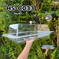 HS C033 Food Tray Dessert Cake Display With Lid Square + 54 x28cm