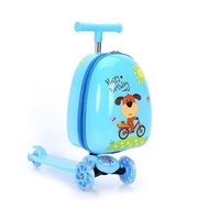 🥇【Hot Sale】🥇kids scooter luggage cute cabin trolley trunk lazy toys suitcase for baby children's rolling luggage travel