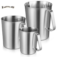 Piece Stainless Steel Measuring Cups 3-Piece Set Metal Pitcher Oz and ML Units 16 Ounces, 32 Ounces,