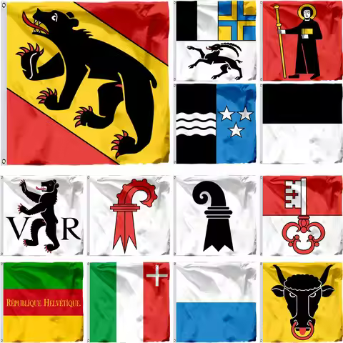 Switzerland Bern Flag Obwalden and Basel 4x4ft Glarus of Graubünden 120x120cm Canton Aargau Banner L
