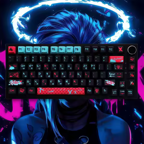 For Jinx Style Korean Cherry Profile PBT 129 Keys Keycaps for GH60/GK61/GK64/84/87/96/104/108/980 Me