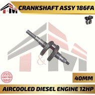 Crankshaft Assy Assembly 186FA 40mm Aircooled Diesel Engine 12HP