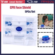 5PCs/Bag One way Valve CPR Mask Disposable First Aid Resuscitator CPR Face Shield CPR Emergency Mask