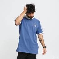 KATUN Adidas Logo Strip T-shirt Short Sleevebiru Unisex Basic Cotton T-shirt/ Adidas Distro T-shirt/