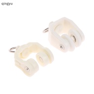 【QUSG】 10Pcs Plastic Curtain Pulley Wheel Rollers Rail Straight Curved Track Hanging Hook Ring Slider Rail Guide Wheel Home Hardware Accessories Hot