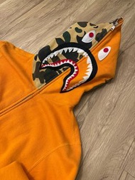 APEE by A BATHING APE 橘色迷彩鯊魚 連帽帽夾外套 size:SHORT 正版 收藏品 釋出割愛