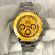 39mm Watch Silver PVS Case Stainless Steel Watch Case Sapphire Glass with VK63 Quartz Movement