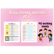 Printable kid’s chores planner