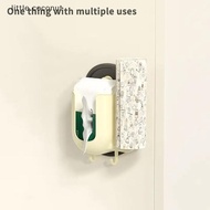 [ltc] 2-in-1 Suction Cup Tissue Box, Living Room Tissue Box, Kitchen Cling Film Holder, No-drill Wal