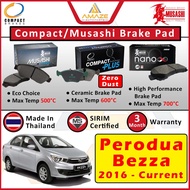 Compact/Musashi (Winner/ Plus(Ceramic)/ Nano Infinity) Brake Pad for Perodua Bezza (2016-Current)(Fr
