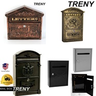 TRENY Retro Style Classic Steel Letter Box Post Mailbox USA Mail Besi Kotak Peti Surat Rumah Fesyen Ins Pos