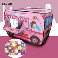 YADOU บ้านของเล่นของเล่นเด็กเต็นท์รถยนต์เพลย์เฮาส์ในร่มและกลางแจ้งโดยอัตโนมัติทำให้ไม่ต้องติดตั้งบ้า