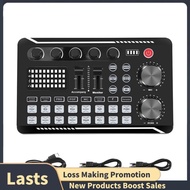 F998 Sound Card Microphone Sound Audio Interface Mixer Sound Card Mixing Console Amplifier for Phone