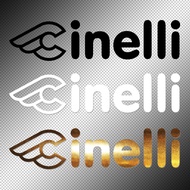 Stickers | (2) Cinelli Bikes | Weather Proof die-cut frame decals | BMX | MTB | 6 inches