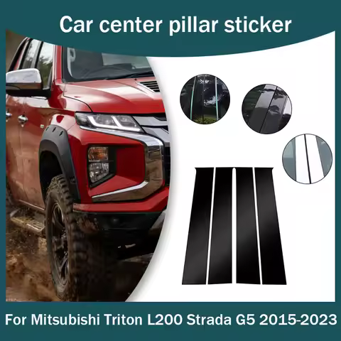 For Mitsubishi Triton L200 Strada G5 2015-2023 Window center pillar B/C pillar decorative sticker