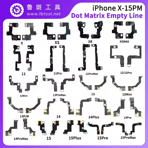 Luban Dot Matrix Empty Cable for IPhone X XR XS XSM 11 12 13 14 15Mini Plus Pro PM Repair Face ID Do