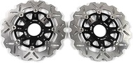 1 Pair Floating Front Brake Discs Rotors Compatible with Honda NSR250 SP MC18 1988, NSR250R MC18 MC2