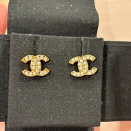 Chanel 經典logo金色耳環
