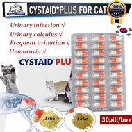 Ubat Batu Karang Kucing /VetPlus Feline Cystaid Plus 30 Cap Urinary Tract Supplement /Cat Kucing Batu Karang Sakit Buah Pinggang