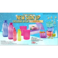 Tupperware Kit (Freezermate+Eco Bottle 2L&amp;500ml+One Touch Canister+Snowflake Medium)